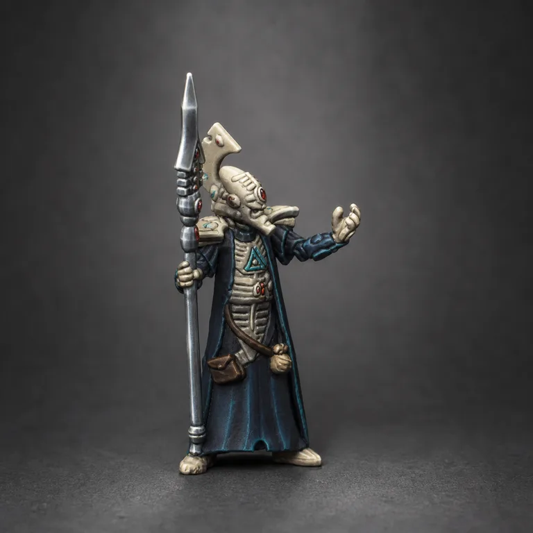Aeldari Farseer mobility set — ivory and midnight blue