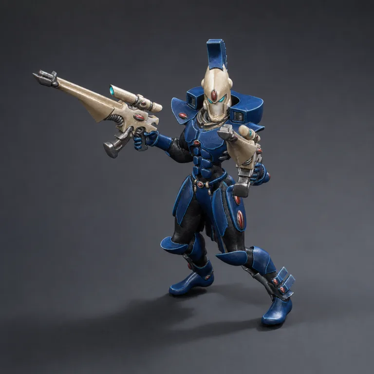 Aeldari Retaliators — midnight blue and warm ivory