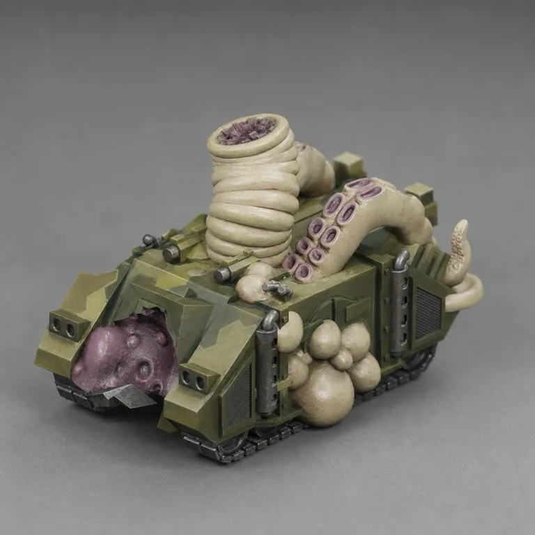 Nurgle corrupted olive vehicle
