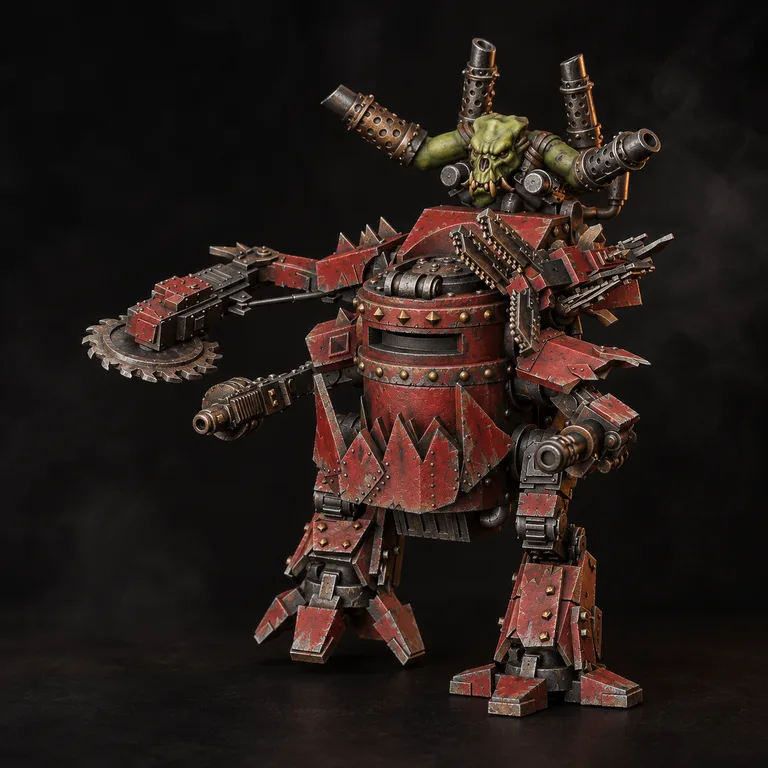 Ork Deff Dread — painted miniature