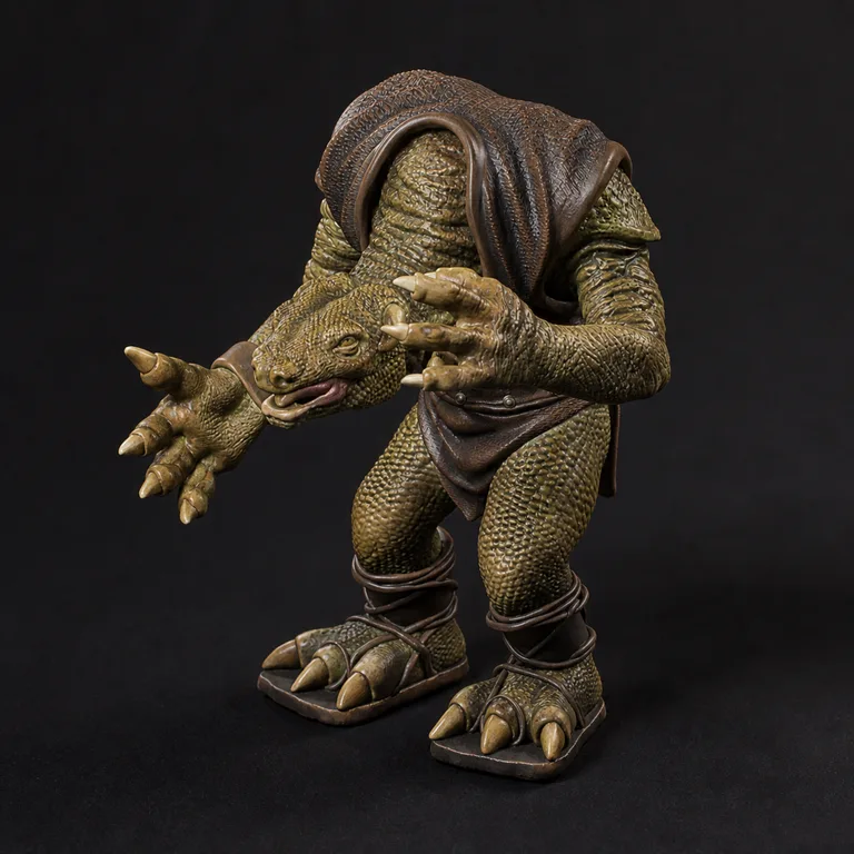 Dejarik reptile — olive skin and leather
