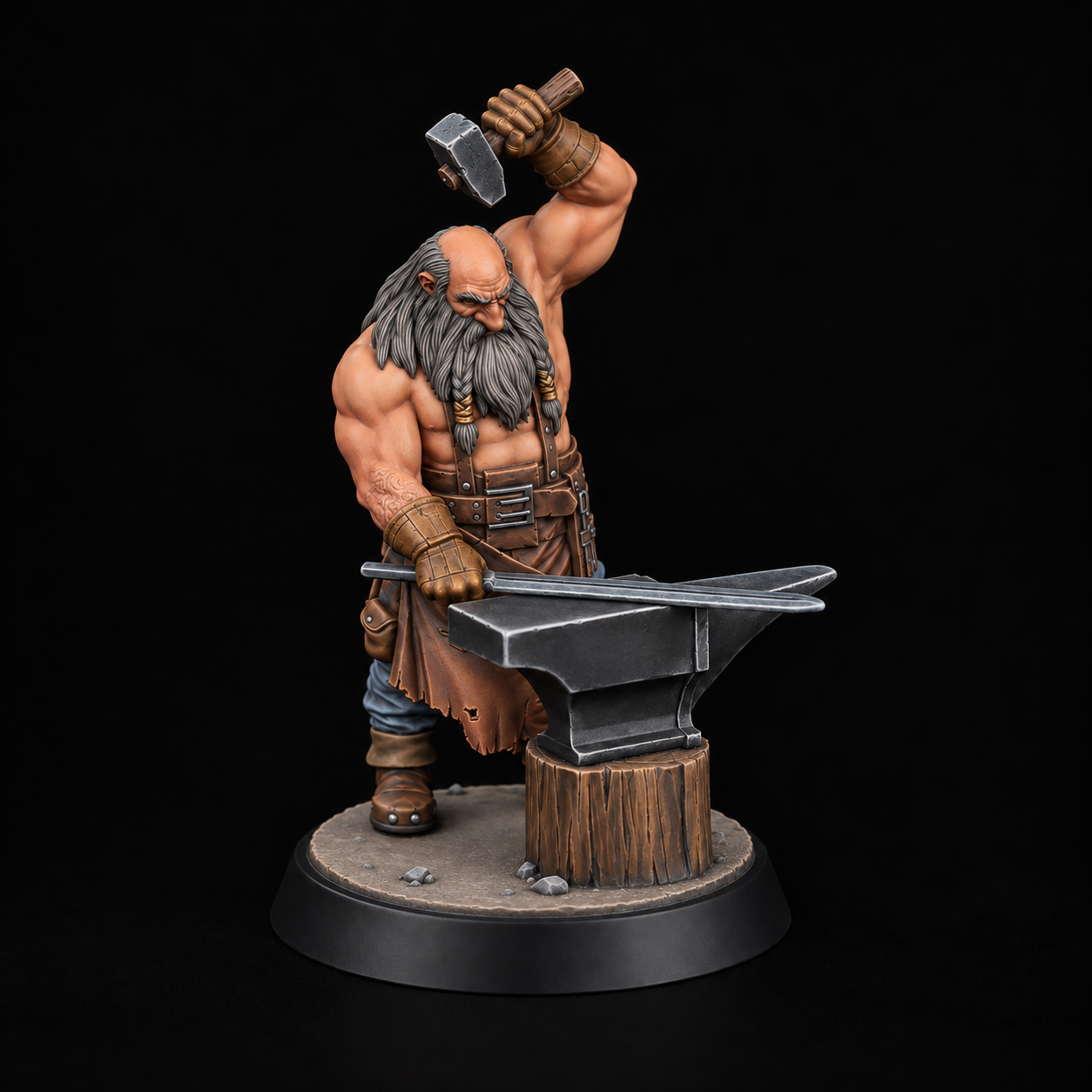 Leather and forge steel