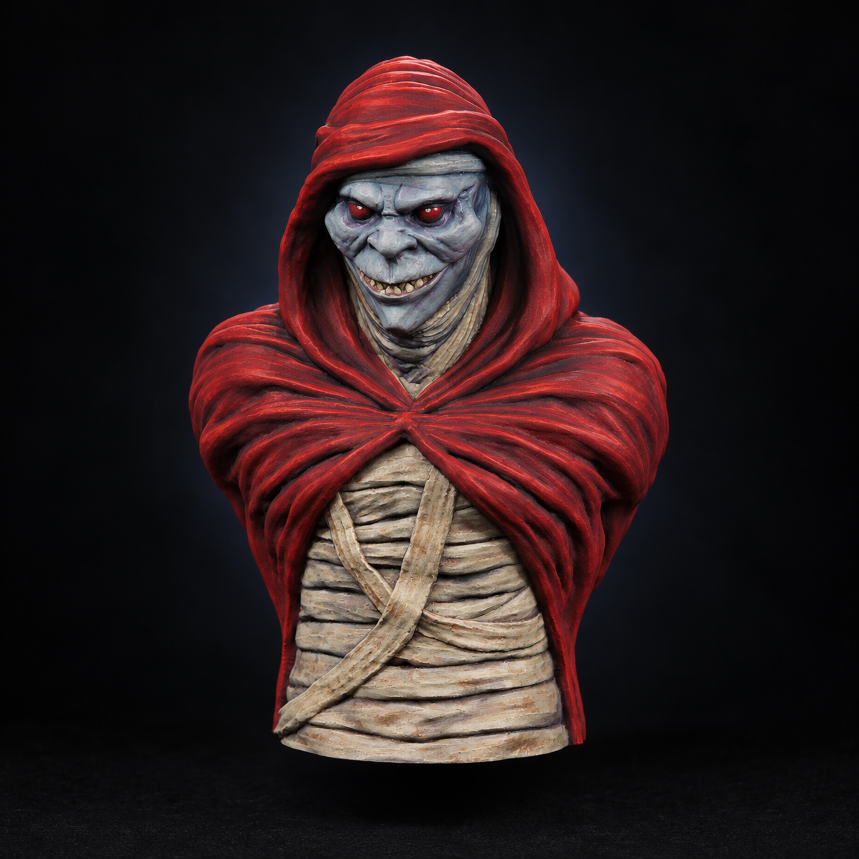 Crimson and aged ivory