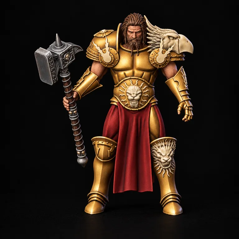 Sigmar in gold and crimson