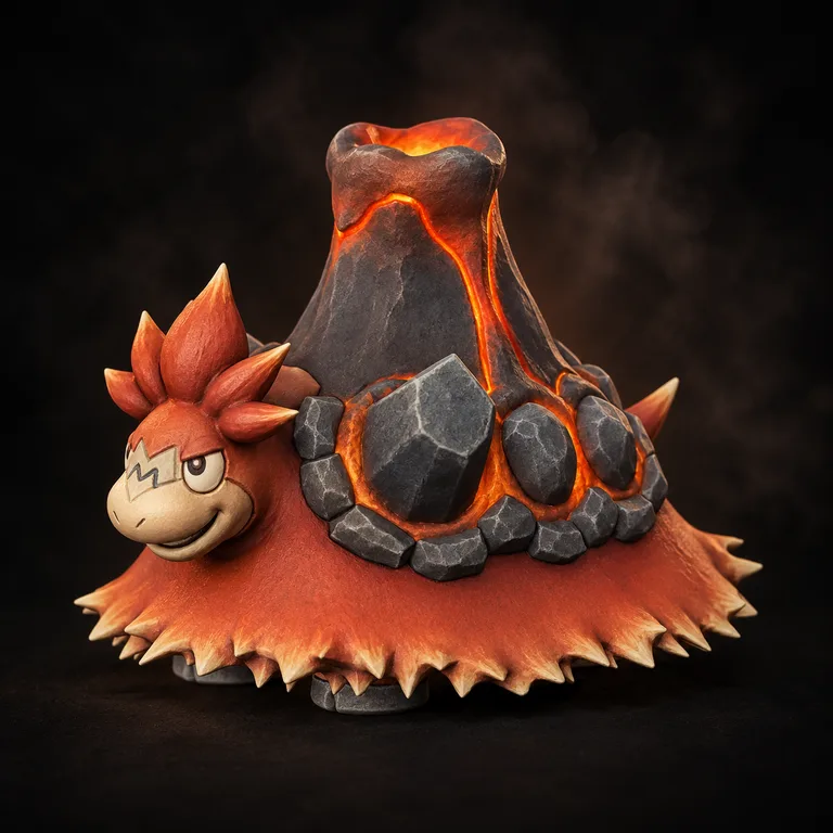 Mega Camerupt — painted miniature