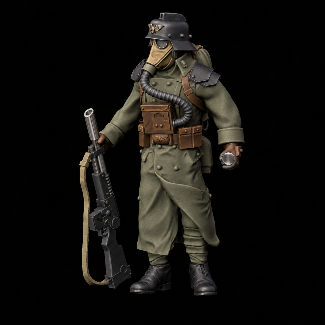 Sergeant at ease — olive grey